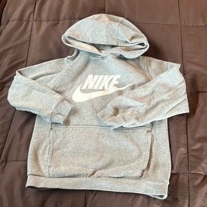 Nike Boys Gray Hoodie Sweatshirt Large